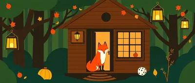 Illustration for: The Fox Who Minds The Door